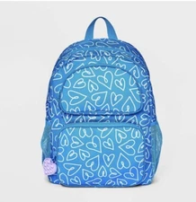 Cat & Jack Kids' 16" Backpack with Double Front Pocket - Blue