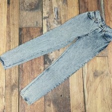 Levis 501 Acid Washed Vintage 1980s Denim Jeans 22.5" Waist 29.5" Inseam Size 3