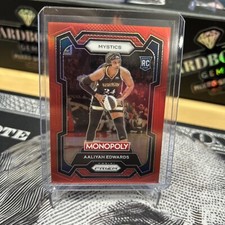 2024 WNBA Prizm Monopoly Aaliyah Edwards RED RC #d 48/99 Washington Mystics