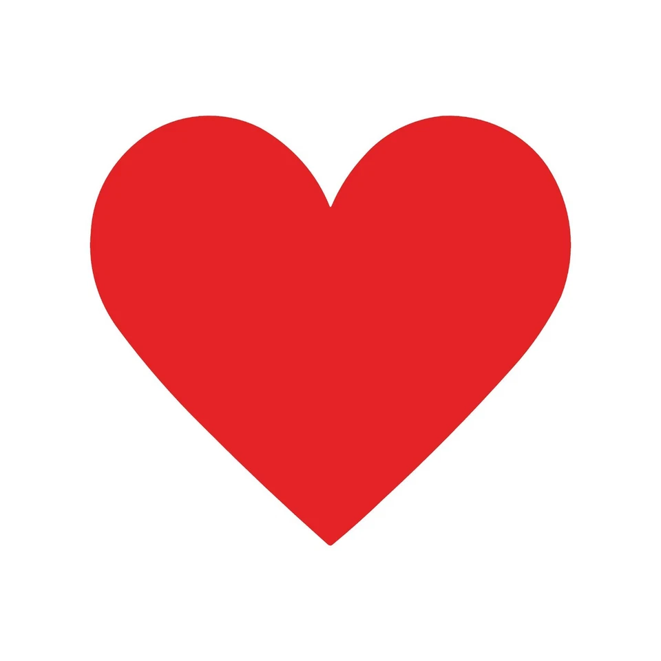 Heart Shape Vinyl Decal Love symbol Sticker - Image 1 of 1