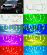 BT RGB Halo Ring for Dodge Avenger Halogen Headlamp Demon Angel Eyes Flash DRL