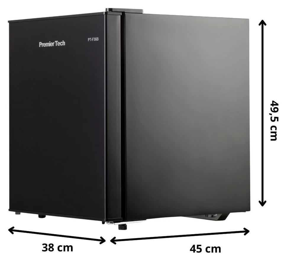 PremierTech Mini Frigo Bar 36 Litri Frigo Hotel Ufficio Classe E Nero PT-F36B - Immagine 3 di 4