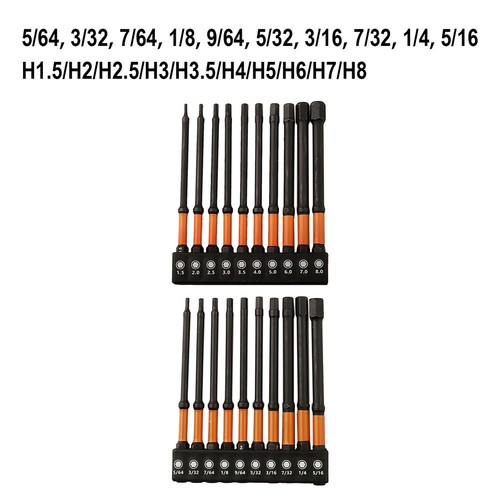 Hex Screwdriver Bit Set Professional DIY Use Tight Space Access Variety Of Sizes - Picture 5 of 12