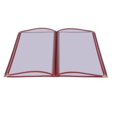 WeChef 30PCS Menu Cover 4 Page 8 View 8.5x14" Corner Stitch Restaurant Cafe