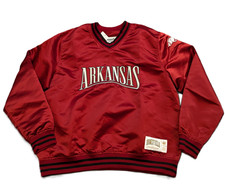 Homefield Arkansas Razorbacks Campus Classic Pullover Satin Jacket Mens Medium