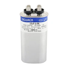 BOJACK 15 uF ±6% 15 MFD 370V/440V CBB65 Oval Run Start Capacitor for AC Motor...
