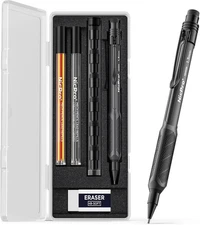 Nicpro 1.3mm Weatherproof Mechanical Pencil Set, 1 Count (Pack of 1), Black 