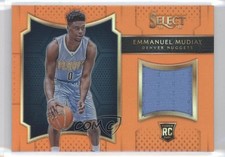 2015-16 Panini Select Rookie Swatches Orange Prizm 57/60 Emmanuel Mudiay #16 0g4