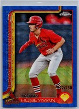 2025 Topps Pro Debut - Chrome Travis Honeyman #PDC-18 Blue Wave Ref /150 (RC)