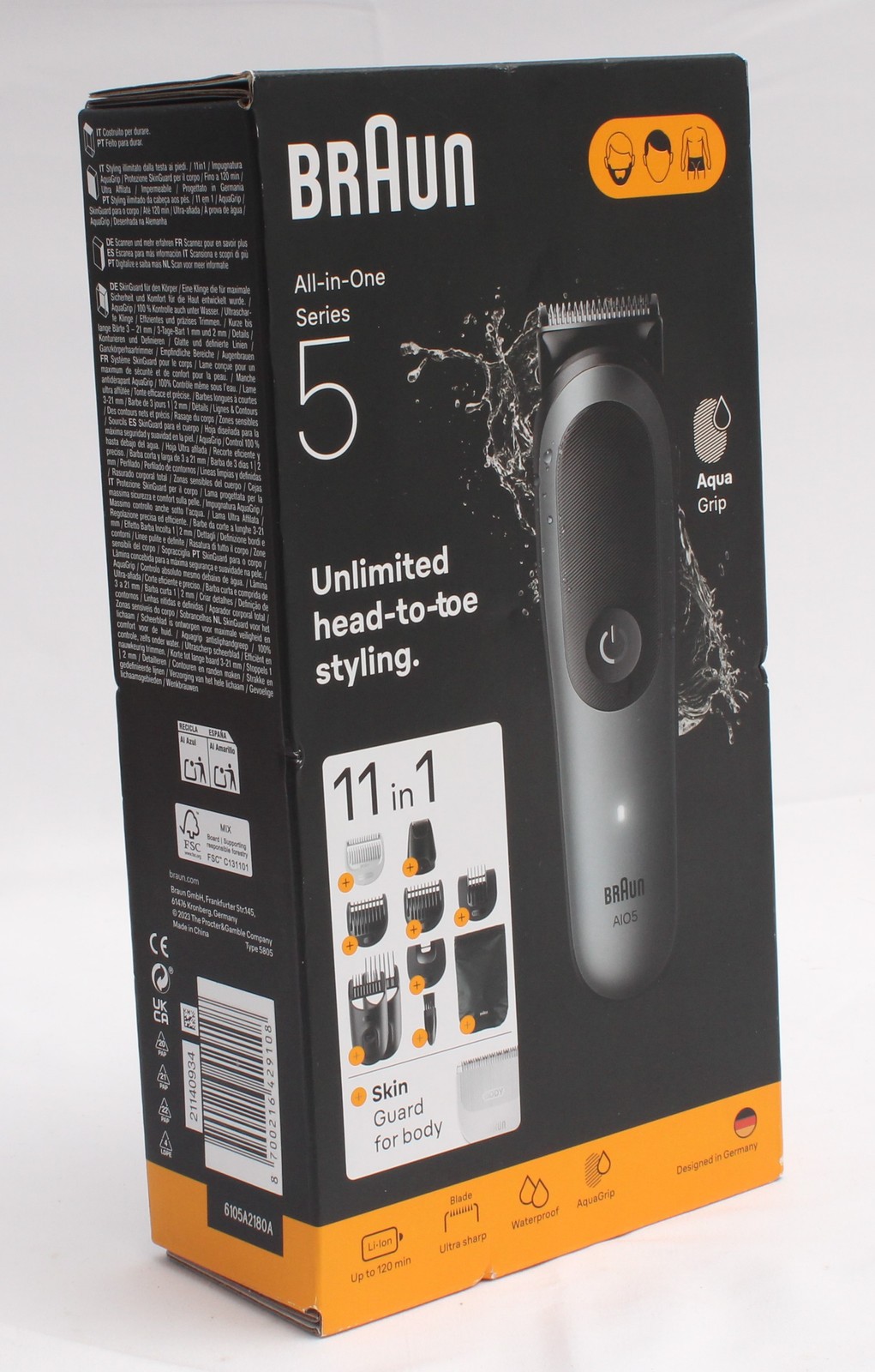BRAUN All-in-One Series 5 AIO5560 11-in-1 Beard & Hair Grooming Kit (N)
