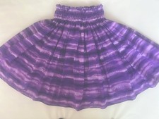 NEW PURPLE OMBR HAWAIIAN PAU PA'U HULA SKIRT MADE IN HAWAII