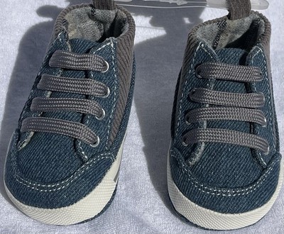 New Wendy Bellissimo Denim Hi Top With Great Corduroy Trim Baby Boy Size 1