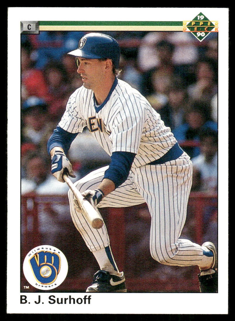 1990 Upper Deck #159a B.J. Surhoff Milwaukee Brewers Baseball Card