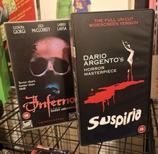 Dario Argento Suspiria And Inferno VHS tapes
