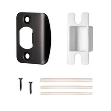 Door Strike Plate for Interior Doors, Venetian Bronze, 1 Pack