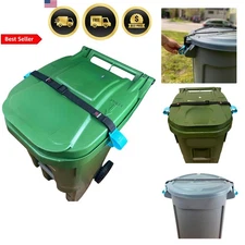 Trash Can Lock Security Device Dual Clasp Universal Fit Round Bins