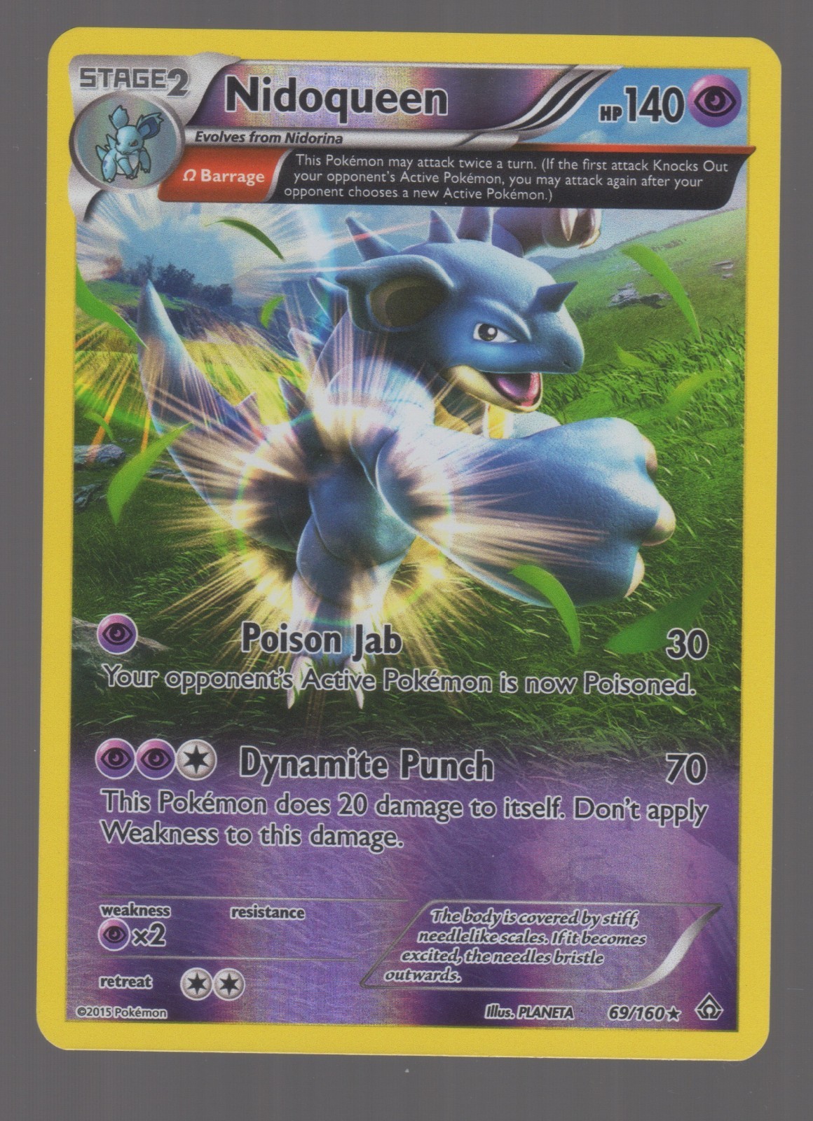 Pokemon XY Primal Clash NIDOQUEEN (Omega) Reverse Holo 69/160 LP