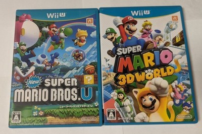 Nintendo Wii U Japanese Lot of 2 -Super Mario 3D World & New Super Mario -EAcx03