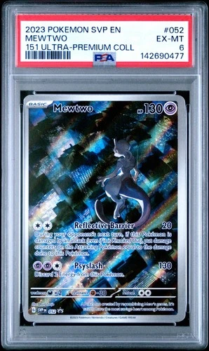 2023 POKEMON SVP EN-SV BLACK STAR PROMO 151 ULTRA-PREM COLL #052 MEWTWO PSA 6