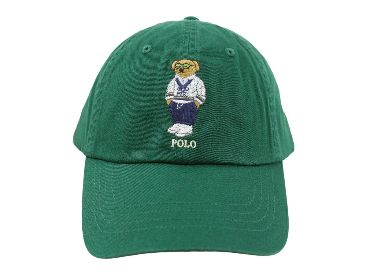 Polo Ralph Lauren Polo Bear Preppy Bear Baseball Cap Hat - Green