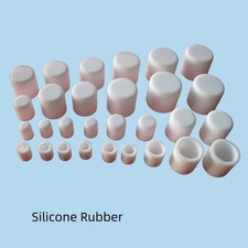 White Silicone Rubber Hose End Blanking Caps Round Cover Cap Off Bung 2.8~60.5mm
