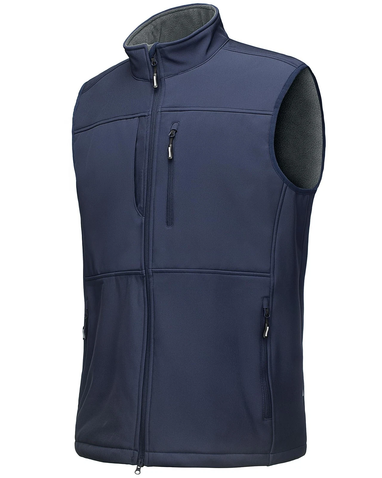 Men's Running Vests Outerwear, Lightweight Windproof Fleece-Lined Softshell S...