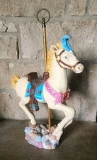 Hand Painted Carousel Horse Statue - Ceramic 19 x 5 x 14
