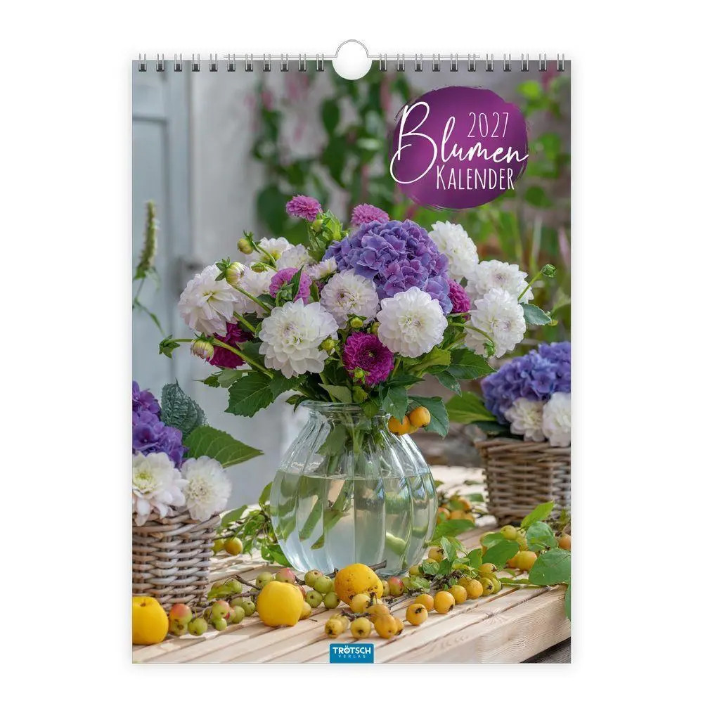 TRÖTSCH - Classickalender Blumenkalender 2027 | Wandkalender | KG | Kalender - Bild 6