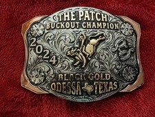 "The Patch" Rodeo  2024  X Treme BULLRIDING Champion Trophy Buckle  Odessa  Rare  X64