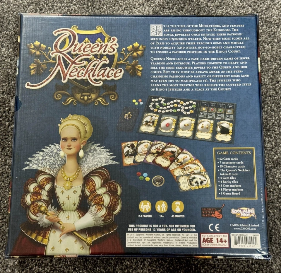 QUEEN'S NECKLACE Board Game - 2-4 Players - CMON NEW In Shrink - Image 2 of 2