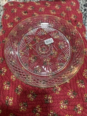 Luminarc-Durand Glass Antique 18kt gold rim 10  Dinner plate New Condition