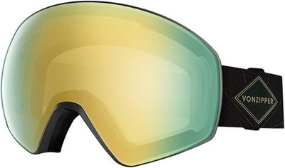 VonZipper Jetpack Ski /Snow / Board Goggles Black Gloss / Gold Chrome, New, $200