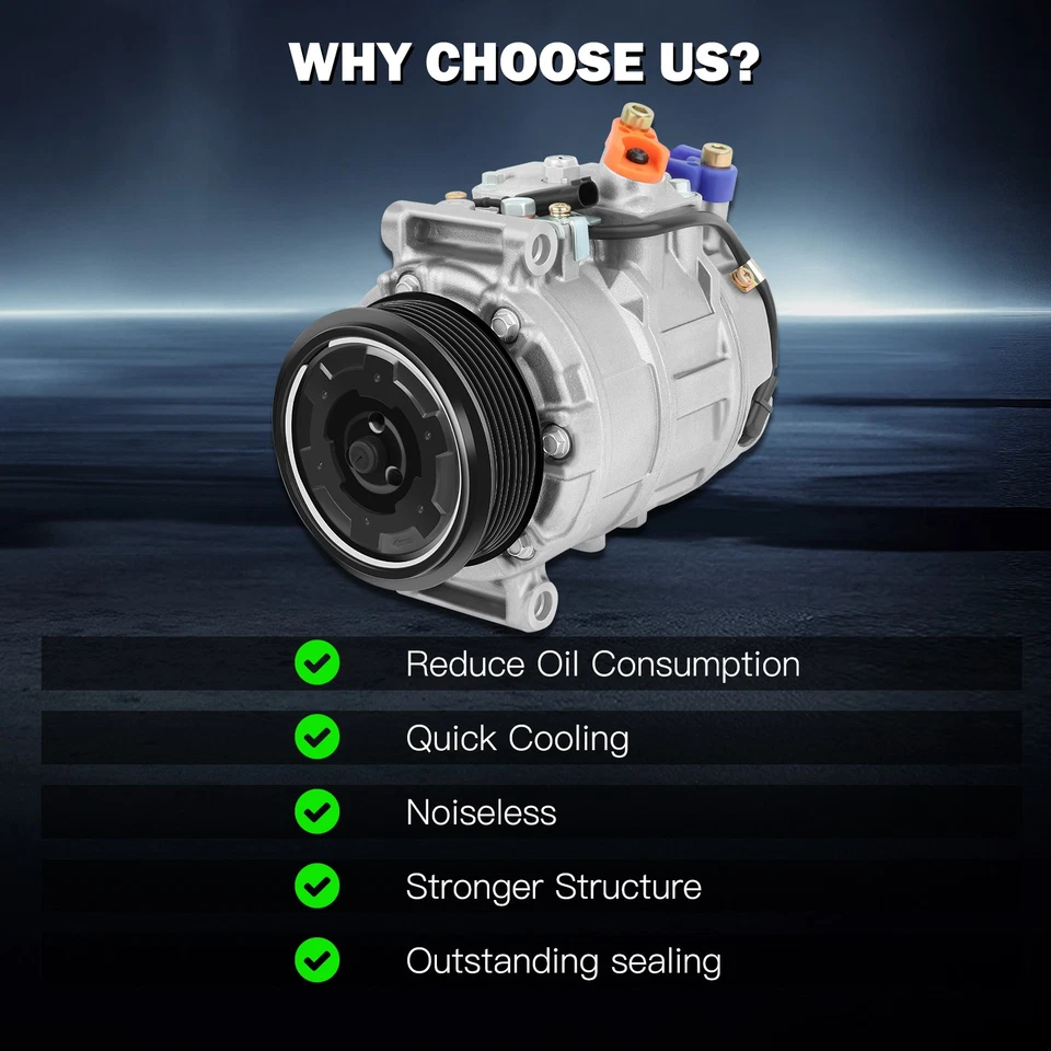 For 2007-2018 Freightliner Sprinter 2500 3500 3.0L  A/C AC Compressor W/Clutch - Image 3 of 4