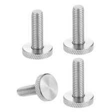 M8x20mm Knurled Thumb Screws, 20mm Dia. Stainless Diamond Knurled Screw, 4 Pcs