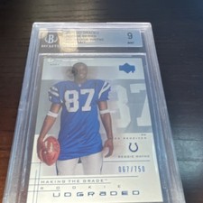 2001 UD Graded - Making the Grade Rookie Reggie Wayne #56 Portrait /750 (RC)