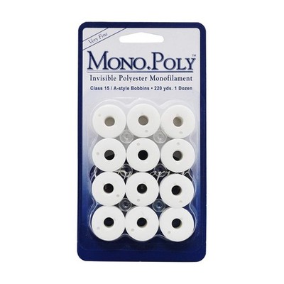 119-CL15-CL Monopoly Clear Prewound Bobbins