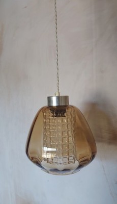 Vintage Mid Century 60er Carl Fagerlund Rauchglas Pendelleuchte für Orrefors 
