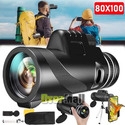 Waterproof Monocular Phone Camera Zoom Lense+Carry Bag Phone Mount Telescope USA