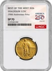 1916-2026 W Standing Liberty Quarter Gold Coin NGC SP70 Best Of The Mint presale