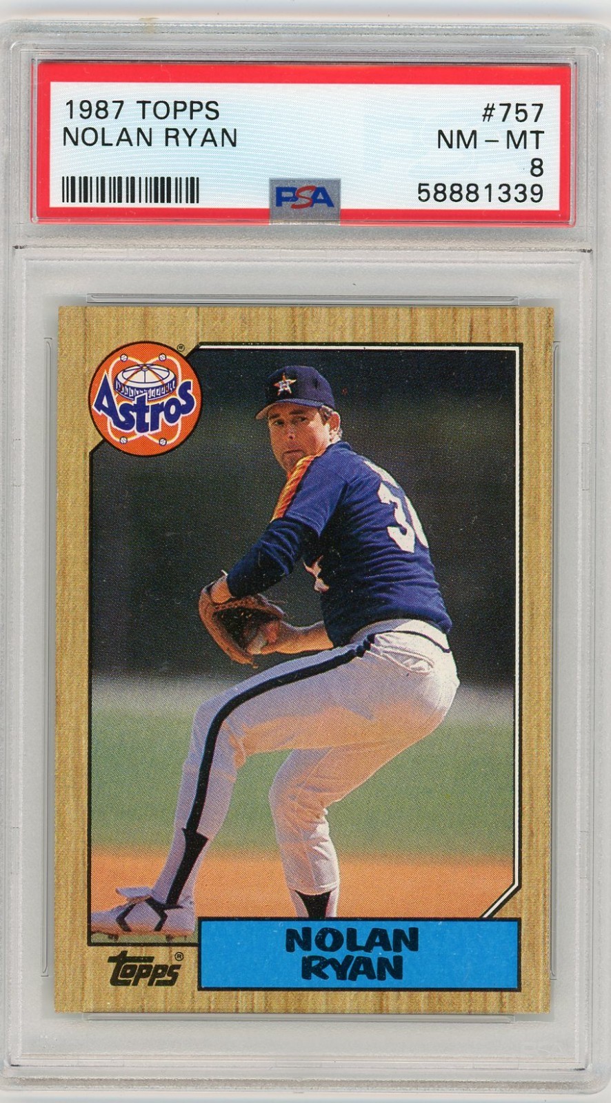 Nolan Ryan 1987 Topps #757 PSA 8