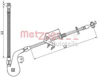 Metzger Bremsschlauch Vorderachse Links U.A. FüR CitroËN, Peugeot