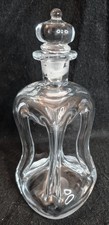 VTG MCM Holmegaard Kluk Kluk Glass Decanter+Crown Stopper Jacob Bang Clear/Blue