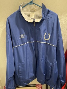 Reebok Indianapolis Colts NFL Team Full Zip Windbreaker Jacket Size 2XL