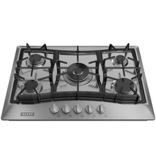 30 Inch Built-in Gas Cooktop with 5 Burners, Flame Failure Protection