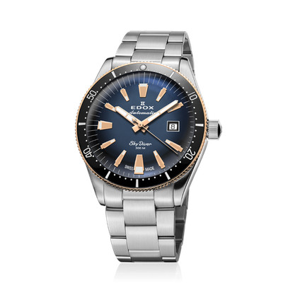 Edox Men's SkyDiver 42mm Automatic Watch 80126-357RNM-BUIDR