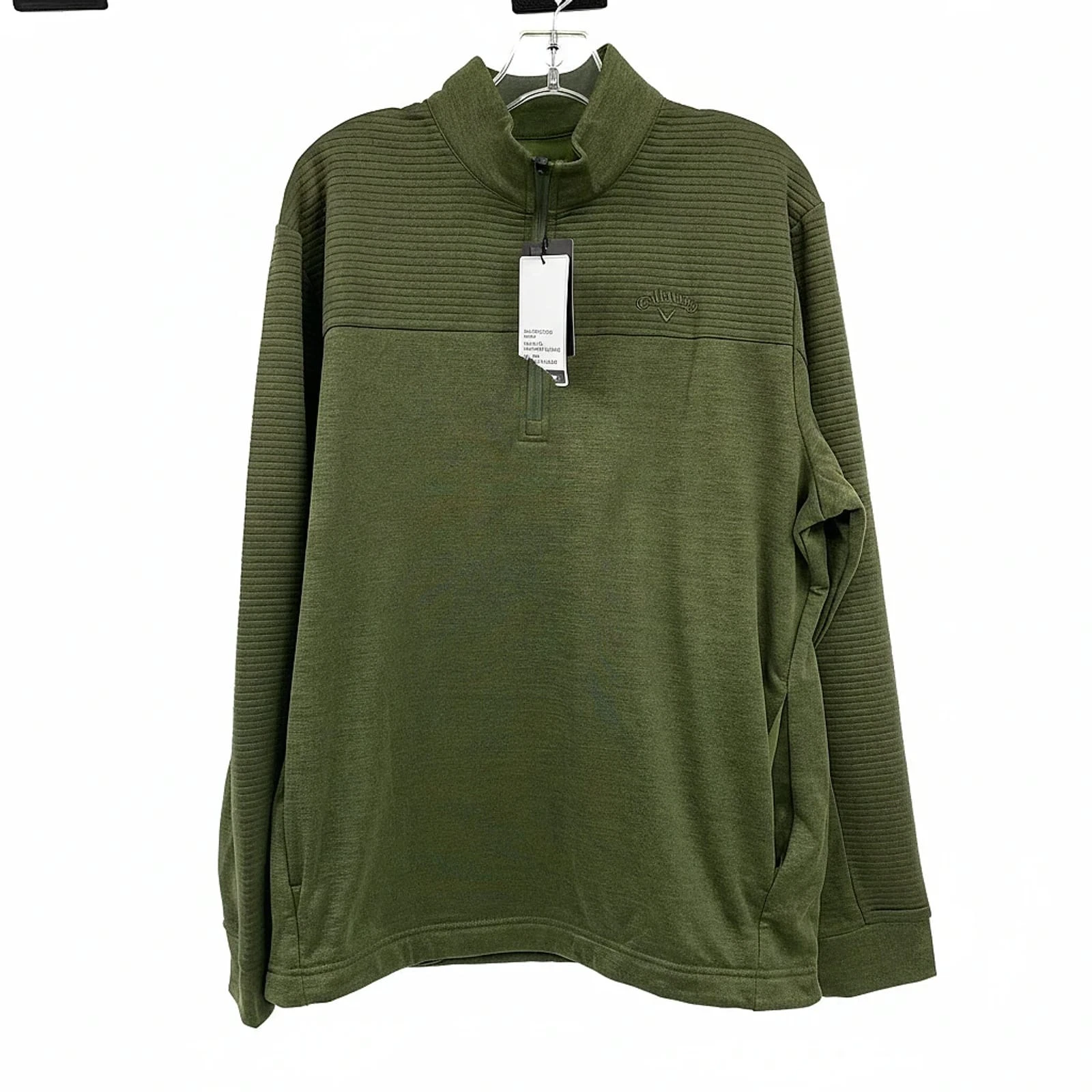 Callaway Green Quarter Zip Pullover | Men’s M Synthetic Hoodie