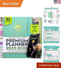 Elegant 2025-2026 Life Planner with Gift Box & Stickers - Boost Productivity!