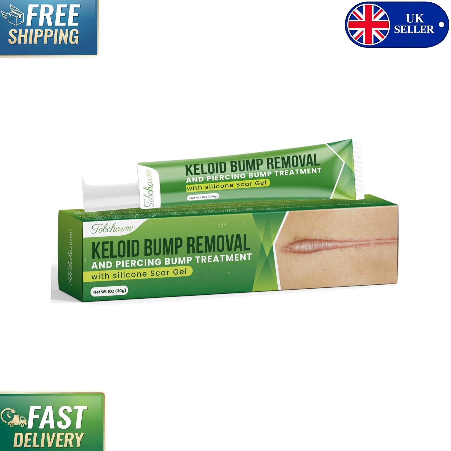 30g Silicone Scar Gel - Effective Treatment for Keloids, Burns & Stretch Marks