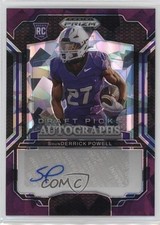 2025 Panini Prizm Draft Picks Purple Ice 43/199 Shunderrick Powell Auto 3hd