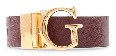 GUESS Jena Adjustable And Reversible Pant Belt W85 Gürtel Wine Multi weinrot